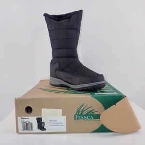 Itasca Women's Uptown Boots Black Size 11 Shearling Lining & Collar New in Box